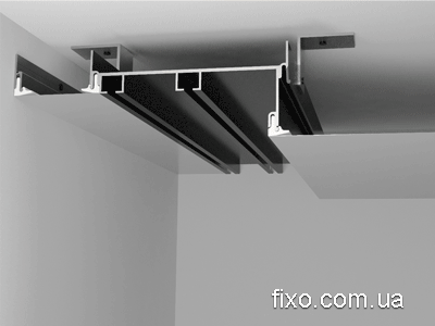 Cornice in stretch ceiling installation